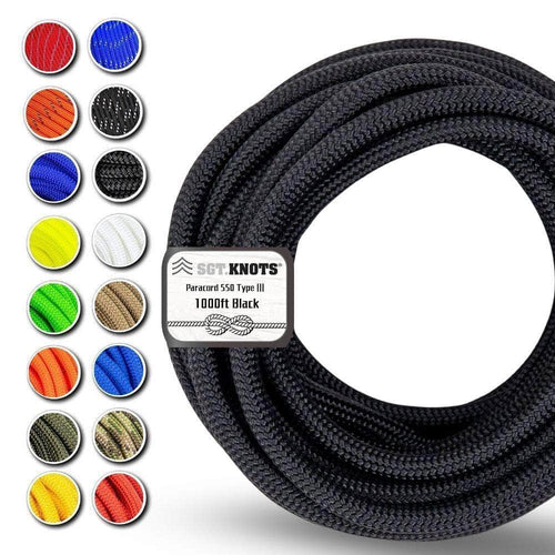 1000 ft / Black / 5/32 in (4mm) SKPC-1,000ft-Black2 SGT KNOTS Paracord