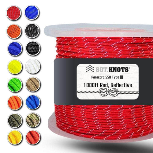 1000ft / Red SKPC-1000ft-Red-Reflective SGT KNOTS Paracord
