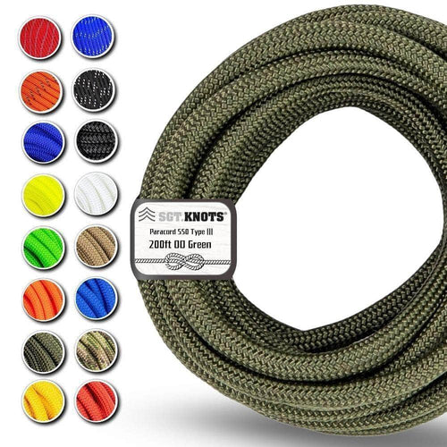 200 ft / OD Green / 5/32 in (4mm) SKPCELW-200-ODGreen SGT KNOTS Paracord