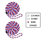 1/2 inch / 15 feet - 2 Pack / RedWhiteBlue SK-SBDL-12x15-RedWhiteBlue2Pack SGT KNOTS Dock Line