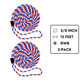 3/8 inch / 15 feet - 2 Pack / RedWhiteBlue SK-SBDL-38x15-RedWhiteBlue2Pack SGT KNOTS Dock Line