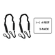 4ft  Bungee Dock Line  2-Pack SKBDL-4ft-Black2Pack SGT KNOTS Bungee