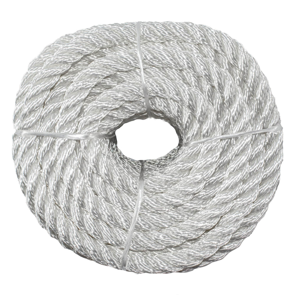 Twisted Nylon Rope - 1/4, White for $62.00 Online
