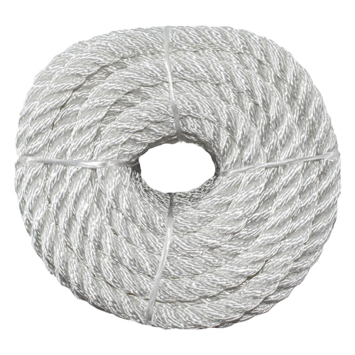 Everbilt 1/4 in. x 100 ft. White Twisted Nylon Rope 73052 - The