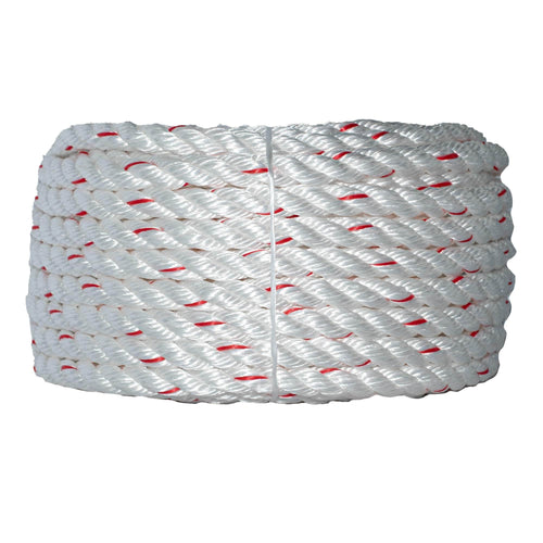 3/4 Twisted Polyester Rope White 600 ft.