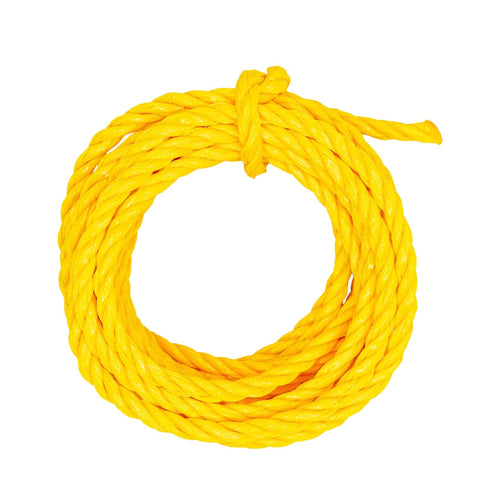 Twisted Polypropylene Rope, 1/4 - Floating Poly Pro Cord, Resistant to  Oil, Moisture, Marine Growth and Chemicals - Reduced Slip, Easy Knot  （Yellow