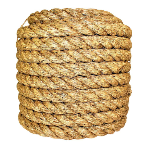 Manila Rope 3/4″×100′- Nautical Ropes - Natural Jute Rope - Large