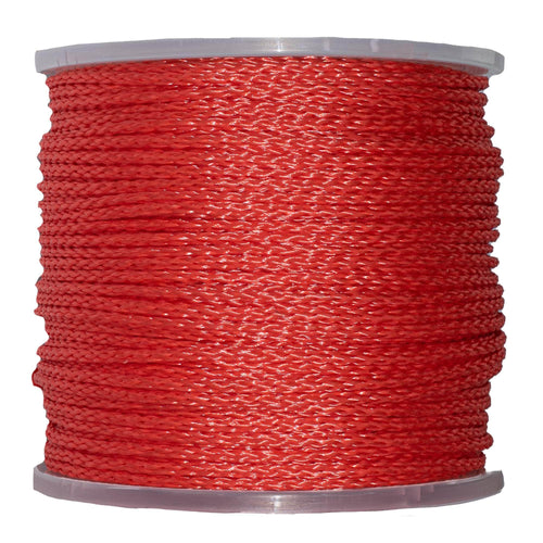 Hollow Braid Polypropylene Rope (1/4 inch, 500 Feet, Red) - Barrier Rope - Trail Marking, Crowd Control, Golf Courses