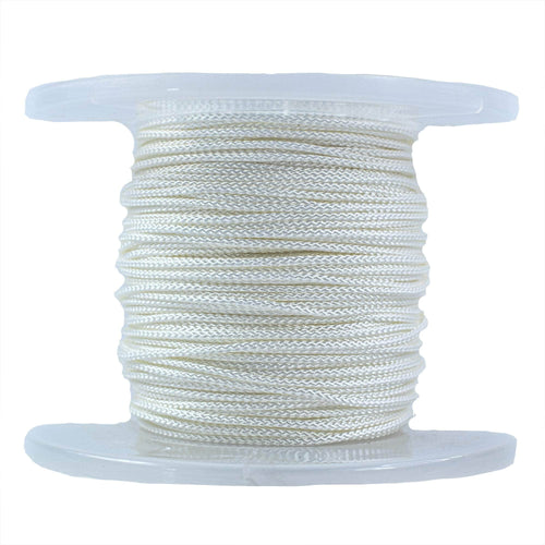 Hyper Tough 1/8 x 40' White NML40-HT Nylon Blend Diamond Braid Rope - Each