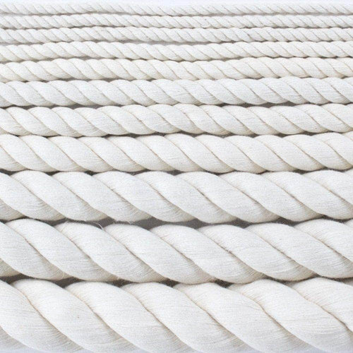 GOLBERG Twisted 100% Natural Cotton Rope - White Cotton Rope - (1/4 Inch x  100 Feet) 