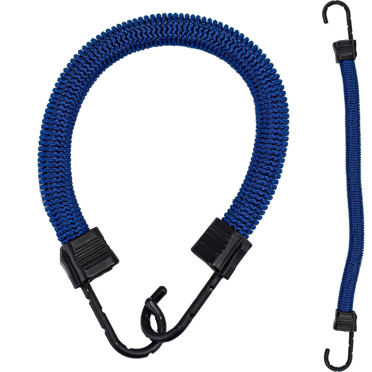 BUNGEE CORD WITH HOOKS (1'') FLAT HEAVY DUTY MAXX BUNGEE STRAP WITH  CARABINER