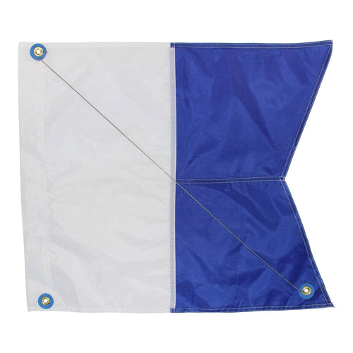 14 in / 18 in - Stiffener / Blue and White SK-NAF-14x18-Stiff SGT KNOTS Dive Flag