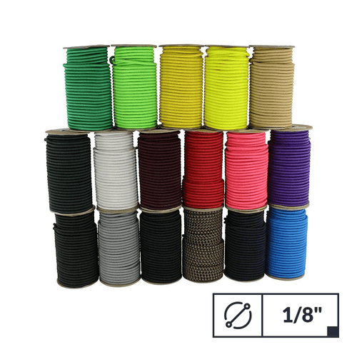 1/8 Inch wide Elastic Bungee Cord *Soft* Shock Cord 1/8, 3 mm.