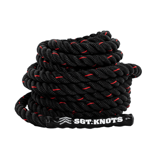 SGT KNOTS Twisted Battle Ropes - Weighted Jump Rope for Men, Women - Heavy  Jump Rope, Workout Rope for Total Body Workout, Core Strength, Muscle