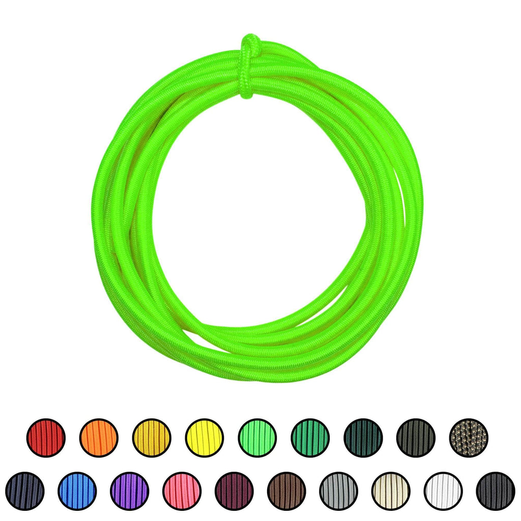 Marine Grade Polyester Elastic Shock Cord - (3/16in x 10ft) - (Neon Orange)