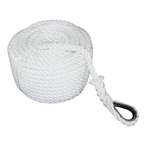 Twisted Nylon Rope | 3/4 in | 25 ft | White | Rope & Cord Superstore | Sgt Knots