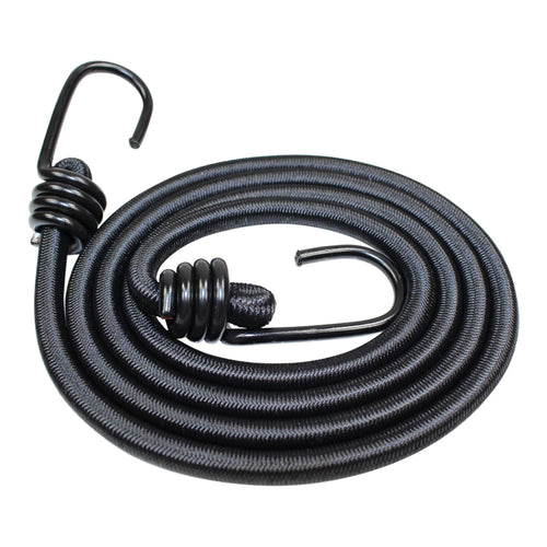 black cord elastic rope band knot