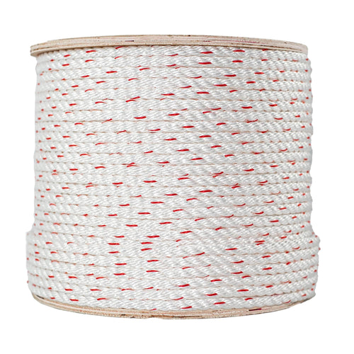 600 ft. Poly Dacron Combo Rope, 3-Strand (White w/ Red Tracer) #PD5/8