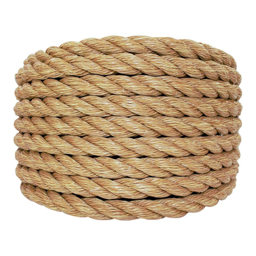 Sgt Knots Twisted ProManila - UnManila, Twisted 3 Strand, Lightweight Synthetic Rope for DIY Projects, Marine, Commercial (1.5 x 50ft)