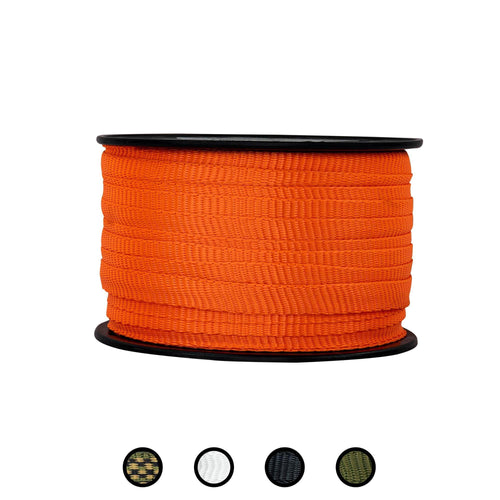 Sgt Knots Polyester Webbing - Durable Flat Rope, Pull Tape Strap for Gardening and Commercial (5/8 x 300ft, White)