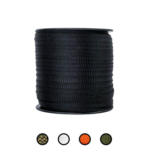 5/8 in / 500 ft / Black SK-Flat-58x500-Black SGT KNOTS Webbing