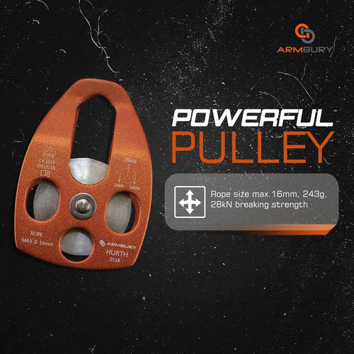 82mm x 127mm ARM-Pull-HurthMobileSingle-Orange ARMBURY Climbing Gear