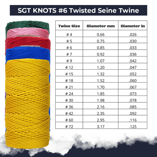  Rosary Twine (#9 or #36) - SGT KNOTS - 3 Strand Twisted Nylon  Crafting Twine Made for Rosaries - Easy to Work with, Soft, Even  Consistency, Holds Knots (Black, 36-486 feet) : Tools & Home Improvement