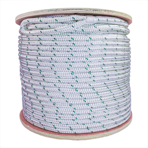 7/16 in / 600 ft / White (May or May Not Include Green Tracer) SK-DBPR-716x600 SGT KNOTS Double Braid Rope