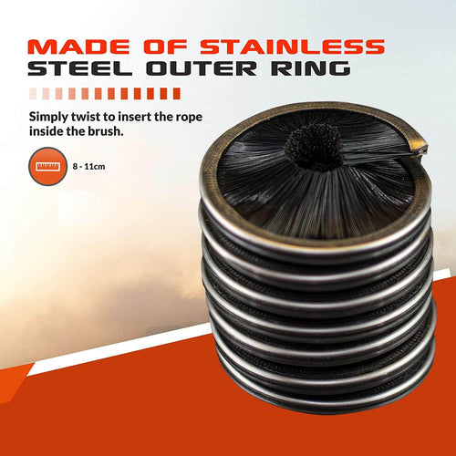 50mm x 50mm / Black ARM-RopeBrush SGT KNOTS Climbing Gear