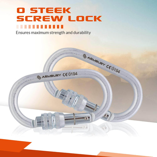 109mm x 58mm / Silver / O Screw ARM-OSteel-Screw SGT KNOTS Climbing Gear