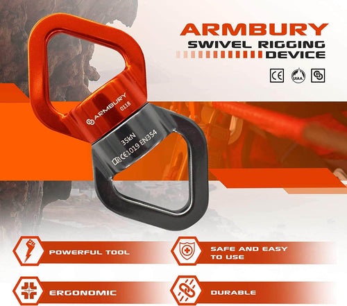 107mm x 114mm / Gray ARM-Rig-Swivel SGT KNOTS Climbing Gear