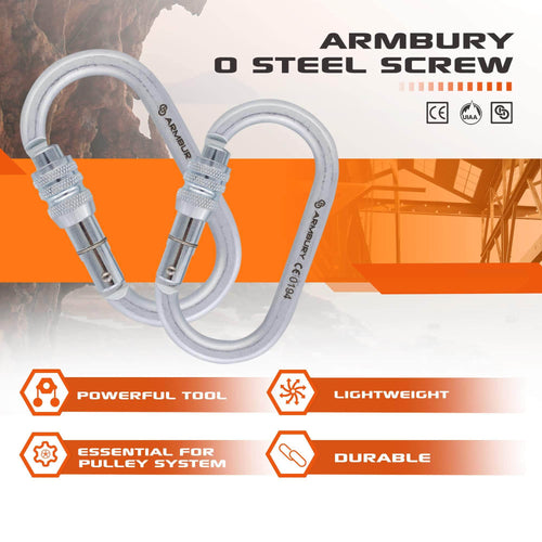 109mm x 58mm / Silver / O Screw ARM-OSteel-Screw SGT KNOTS Climbing Gear