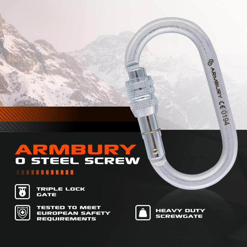 109mm x 58mm / Silver / O Screw ARM-OSteel-Screw SGT KNOTS Climbing Gear