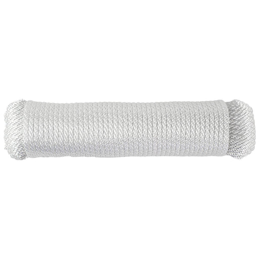 Nylon Diamond Braid Rope - White - 3/16 x 50