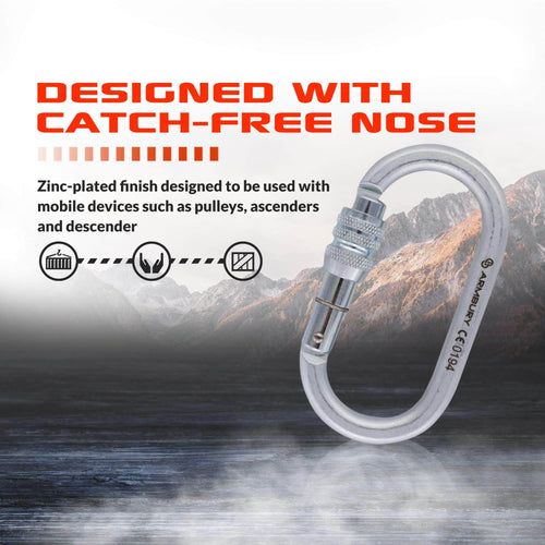 109mm x 58mm / Silver / O Screw ARM-OSteel-Screw SGT KNOTS Climbing Gear