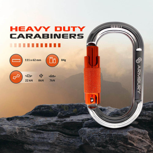 111mm x 62mm / Orange Gray / Orbit Triple ARM-Orbit-TripleLock SGT KNOTS Climbing Gear