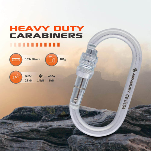 109mm x 58mm / Silver / O Screw ARM-OSteel-Screw SGT KNOTS Climbing Gear