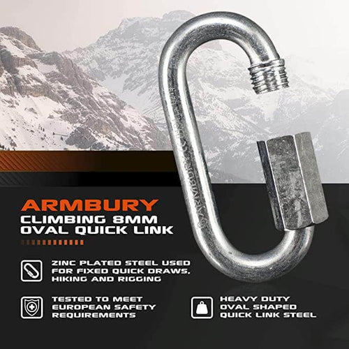 8mm / Silver / Oval 8mm ARM-QLSO-8mm SGT KNOTS Climbing Gear