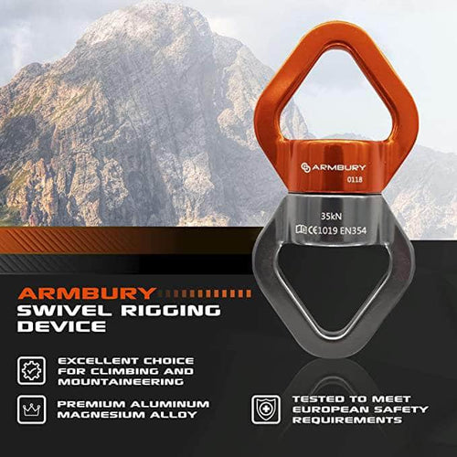 107mm x 114mm / Gray ARM-Rig-Swivel SGT KNOTS Climbing Gear