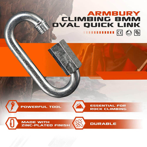 10mm / Silver / Oval 10mm ARM-QLSO-10mm SGT KNOTS Climbing Gear