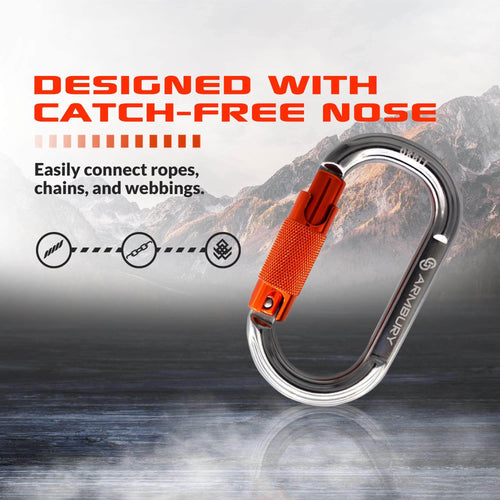 111mm x 62mm / Orange Gray / Orbit Triple ARM-Orbit-TripleLock SGT KNOTS Climbing Gear