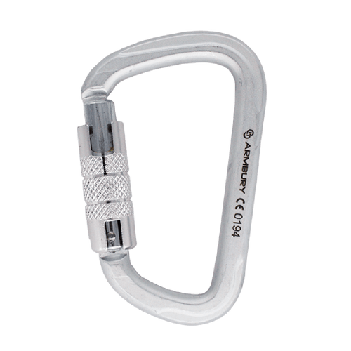113mm x 72mm / Silver / D Triple ARM-DSteel-Triple ARMBURY Climbing Gear