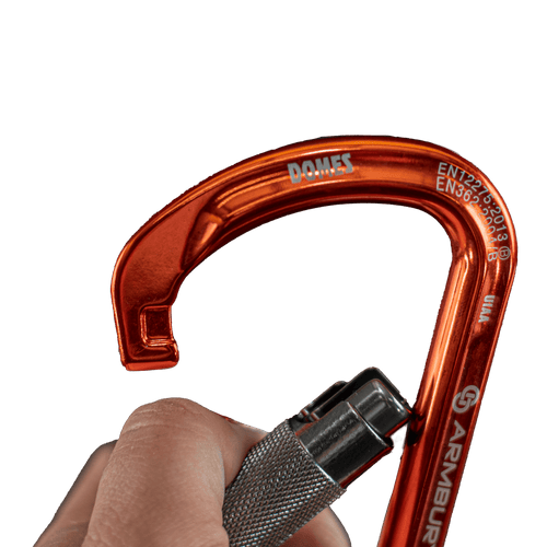 Double Gated Carabiner Orange | Gravel