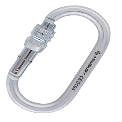 109mm x 58mm / Silver / O Screw ARM-OSteel-ScrewLock ARMBURY Climbing Gear