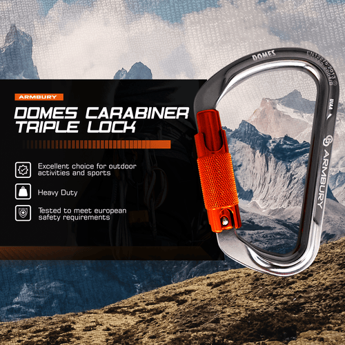 Domes Triple / Gray Orange / 112mm x 75mm ARM-Domes-TripleLock SGT KNOTS Climbing Gear