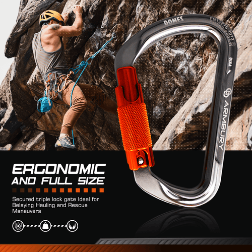 Domes Triple / Gray Orange / 112mm x 75mm ARM-Domes-TripleLock SGT KNOTS Climbing Gear