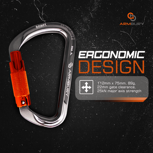 Domes Triple / Gray Orange / 112mm x 75mm ARM-Domes-TripleLock SGT KNOTS Climbing Gear