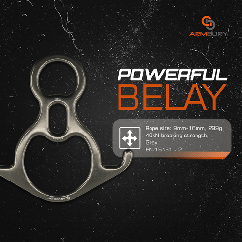 ARM-Belay-Figure8-Gray SGT KNOTS Climbing Gear