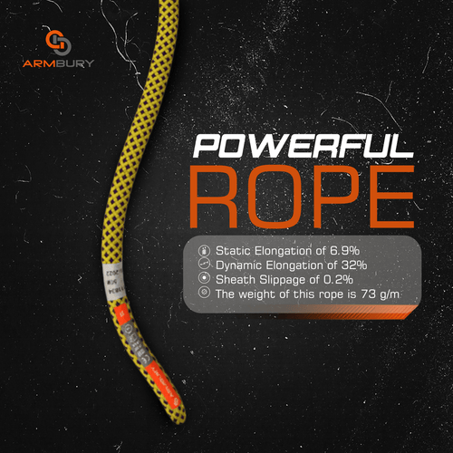 Strong dynamic mountain climbing rope For Fabrication Possibilities 