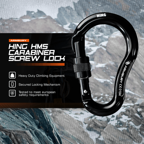 118mm x 76mm / Black / Hinge Screw ARM-Hinge-ScrewLock SGT KNOTS Climbing Gear